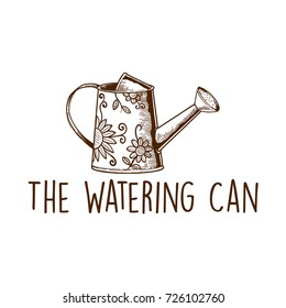 Rustic Water Can Illustration