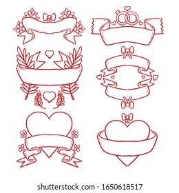 Rustic Wedding Design Set. Wedding ornament concept.