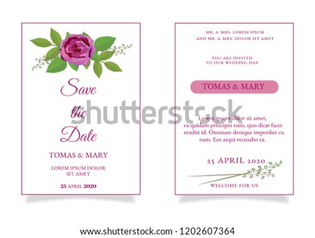 rustic wedding invitation template rose leaf stock vector royalty rustic wedding templates