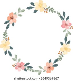 Rustic Wildflower Wedding Bouquet Illustration