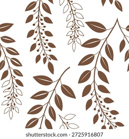 Rustic wisteria texture seamless tile pattern earthy isolated white background ideal for farmhouse decor textiles home accessories concept as Rustic wisteria texture seamless pattern with earthy tones on white background perfect for farmhouse decor textiles and home accessories in Photo Stock Concept and empty space on the left side,no text --ar 7:2 --tile