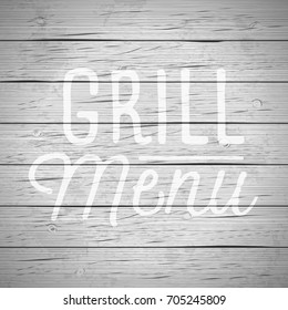 Rustic wood background with hand drawn lettering slogan for food and drinks. Vector illustration.