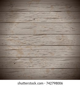 Rustic wood planks vintage background. Vector illustration.