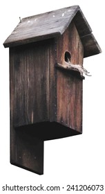 Rustic wooden nesting box. Vector object