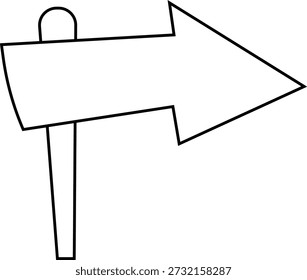 Rustic Wooden Sign Outline Element