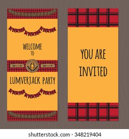 Rustic Woodsy Outdoor Lumberjack party ideas tickets, camping party ideas