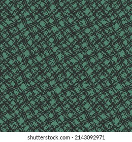 Rustic wool blanket with cross-striped pattern. Rough tartan fabric in blue tones. Abstract vector.