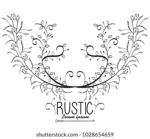 rustic wreath crown icon