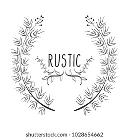 rustic wreath crown icon