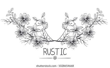 rustic wreath crown icon