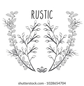 rustic wreath crown icon