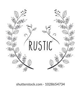 rustic wreath crown icon