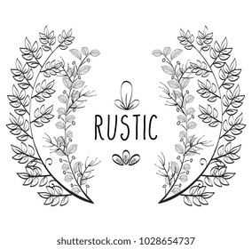 rustic wreath crown icon
