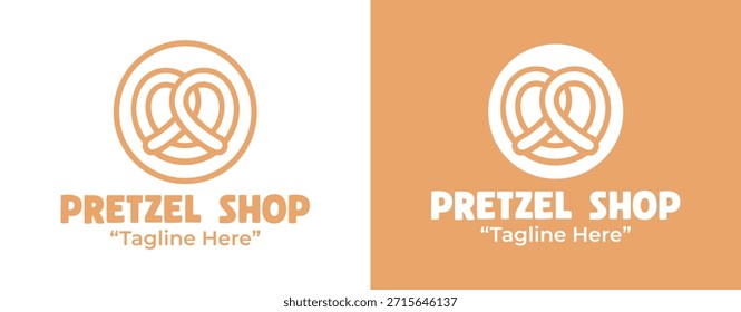 Logo de una tienda de pretzels de estilo rústico creado para panaderías tradicionales y marcas de aperitivos hechos a mano.