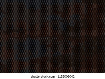Rusty background with information board. Vector illustration, eps10