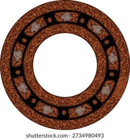 rusty ball bearing vector drawing.