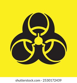 Rusty Danger Warning Rectangle Yellow Sign. Radiation, Toxic, Poison, Skull And Crossbones,  Warning, Biohazard signs. Vector Illustration