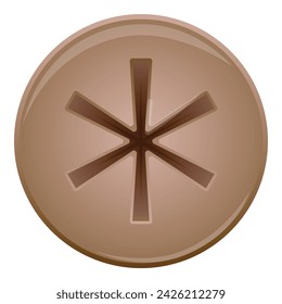 Rusty drill bolt icon cartoon vector. Screwbolt fastener lock. Stopper ferrous