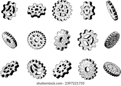 Conjunto de variantes del icono de la palanca de cambios rígida