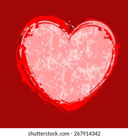 Rusty Grunge Texture Heart Banner