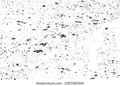 Rusty metal surface and gritty texture design on a white background. Distressed background and Grimy concrete surface vector. Abstract scratched texture design. Stained grunge effect for backgrounds.