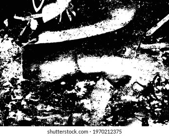 Rusty metal texture. Rust and dirt overlay black and white texture.