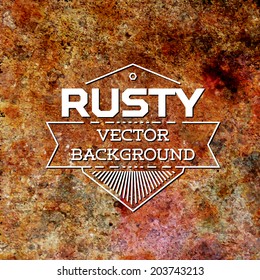 Rusty metal vector background with complex texture