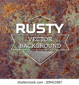 Rusty metal vector background with complex texture