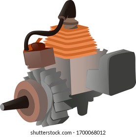 motor oxidado, probablemente alguna forma de transporte