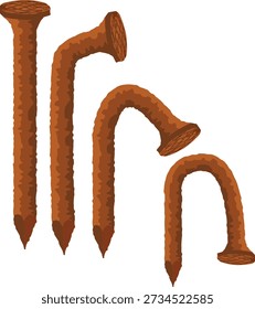 rusty nail, Rusted old Iron Nail.