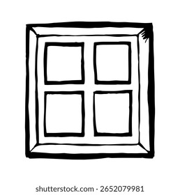 Idade do passado enferrujado pequeno branco sujo vazio pobre fazenda celeiro cabana ainda faixa olhar ver céu claro cena do sol. Frontal contorno preto mão desenhada desgastada pvc painel logotipo borda parede retro doodle arte estilo espaço de texto