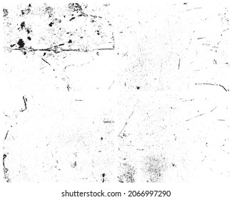 Rusty and scratched iron texture. Rust and dirt overlay black and white texture.