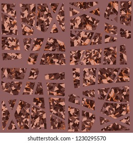 Rusty seamless pattern. Abstract grille on camouflage background.