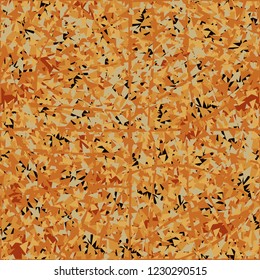 Rusty seamless pattern. Camouflage on the background of a decrepit grid.