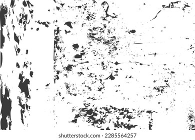 Rusty vintage concrete wall texture and grunge effect with black and white colors. Messy stone grunge background with dust pile texture. Rough surface and stained texture design on a white background.
