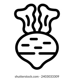 Rutabaga root icon outline vector. Fresh raw turnip. Diet salad food