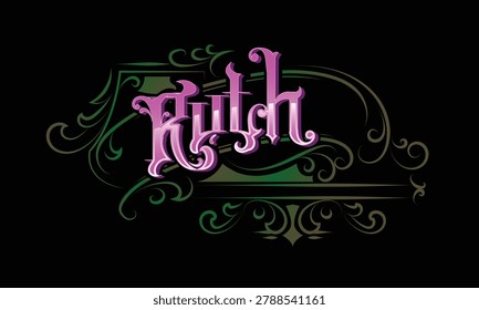 RUTH lettering custom style design