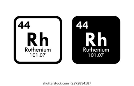 ruthenium icon set. vector template illustration  for web design
