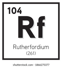 Rutherfordium Element Vector icon, Periodic Table Element