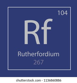 Rutherfordium Rf chemical element icon- vector illustration