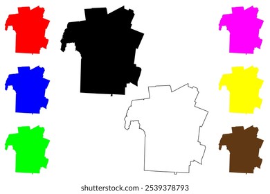 Rutland County, State of Vermont (U.S. county, United States of America, USA, U.S., US) mapa ilustração vetorial, esboço de rabisco Mapa de Rutland