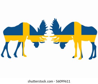 Rutting moose