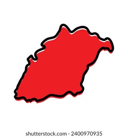 Mapa vectorial de la provincia de Rutuna de Burundi.