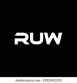 RUW Letter Logo Design, Inspiration for a Unique Identity. Modern Elegance and Creative Design. Watermark Your Success with the Striking this Logo.