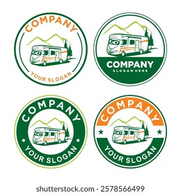 rv adventure logo , camping car logo