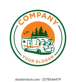 rv adventure logo , vacation logo vector