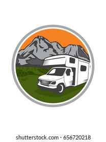 RV Adventures Logo Vector