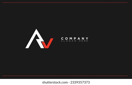 RV Alphabet Buchstaben Initial Monogram Logo VR, R und V