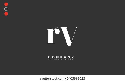 RV Alphabet Buchstaben Initial Monogram Logo VR, R und V