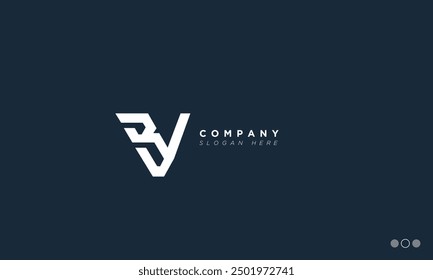 RV Alphabet letters Initials Monogram logo VR, R and V